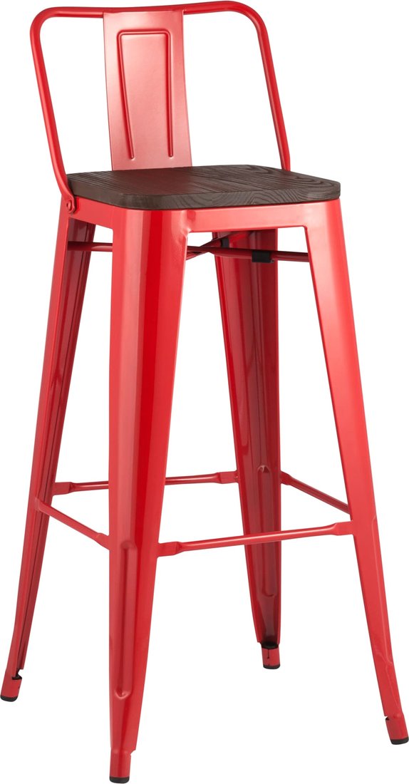 

Стул Stool Group TOLIX WOOD со спинкой барный (красный) глянцевый