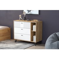 Комод SV-Мебель Милан 00-00108393 (дуб золотой/белый матовый)