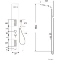 Душевая панель Cerutti Celia S CT10403