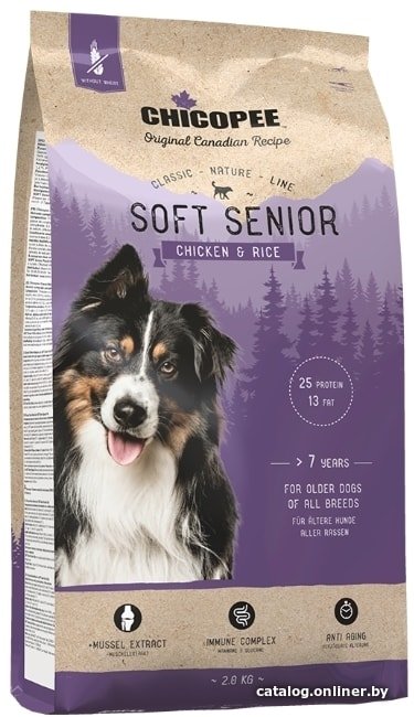 Сухой корм для собак Chicopee CNL Soft Senior Chicken & Rice 12 кг