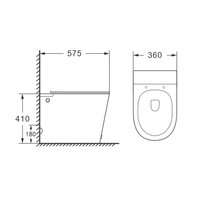 Унитаз приставной Roxen Turbo 620250-01 с импульсным смывом в Витебске