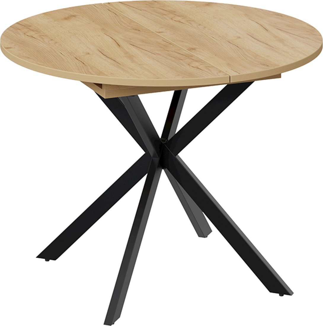 

Кухонный стол Трия Мэдисон тип 1 1000-1315х1000х750 (черные опоры/дуб крафт золотой)