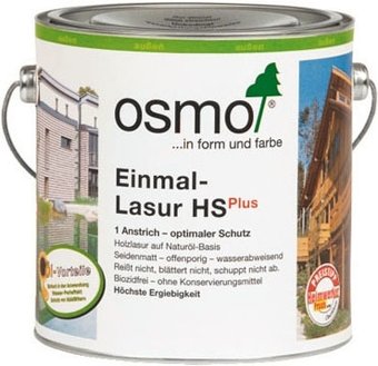 Osmo Однослойная Einmal-Lasur HS Plus (0.75 л, орех)