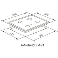 Варочная панель Meferi MGH604IX Light