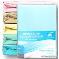 Простыня Альвитек Трикотажная на резинке 160x200x20 ПТР-Г-160 (голубой)