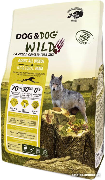 Сухой корм для собак Dog&Dog Wild Regional Farm Adult (для взрослых пород) 2 кг