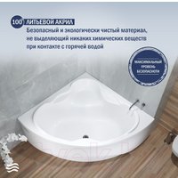 Ванна Lauter Riviera 140x140 21050140 (с ножками и лицевым экраном)