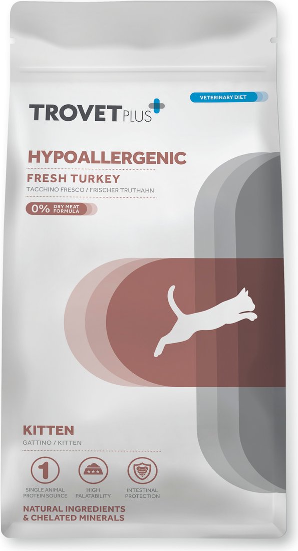 Сухой корм для кошек Trovet Plus Kitten Hypoallergenic Fresh Turkey Свежее мясо индейки 1.2 кг