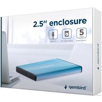 Бокс для накопителей 2.5" Gembird EE2-U3S-3-B (синий)