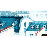 Фотообои ФабрикаФресок Живопись. Акварельный Разноцветный Париж 1164270 (400x270)