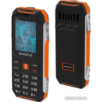 Кнопочный телефон Maxvi T100 (оранжевый)