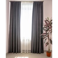 Комплект штор Decoretto Канвас серый КСГ-K111 2x2.7 м (графит, 2 шт)