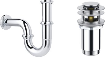 Сифон Wellsee Drainage System 182102001 (сифон, донный клапан, хром)