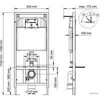 Унитаз подвесной Berges Wasserhaus Ego XL Rimless + Toma Slim SO + Novum525 + D3 043201