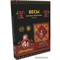 Кухонные весы Матрена MA-037 (красный)