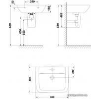 Полупьедестал для умывальника Gala Smart 25432