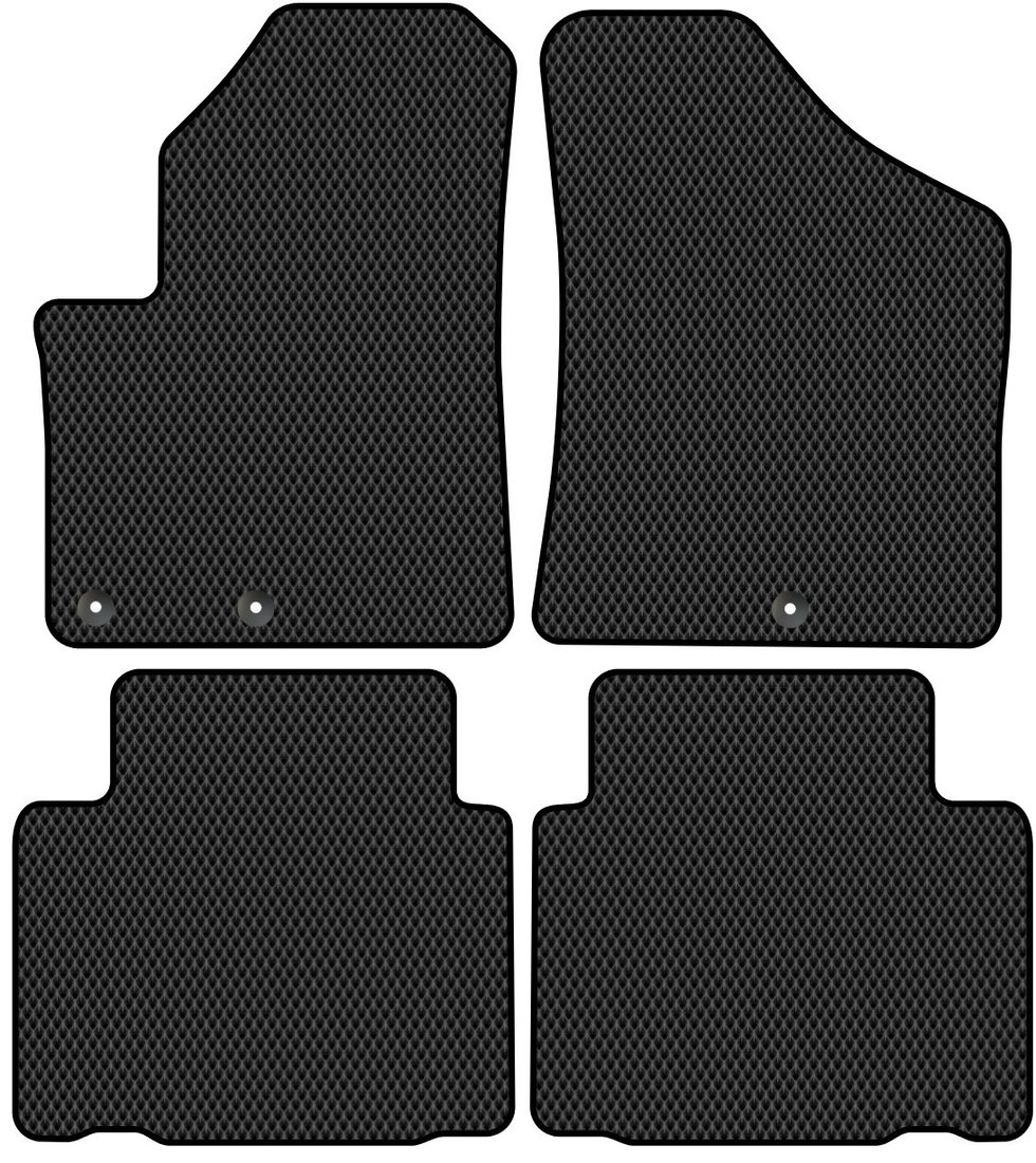Комплект ковриков для авто Alicosta Hyundai ix55 I (suv 7 мест / EN) 2006 - 2013 (черный, ромб)