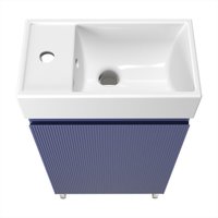  Wellsee Тумба под умывальник 3 в 1 WC Area 221804004 (тумба/матовый синий, раковина/глянцевый белый, ножки/нержавеющая сталь)