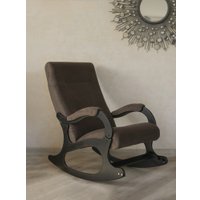 Кресло-качалка Mio Tesoro Бастион-32 (велюр коричневый/черный)