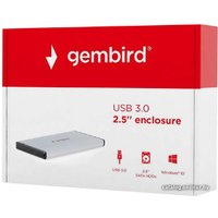 Бокс для накопителей 2.5" Gembird EE2-U3S-3-S (серебристый)