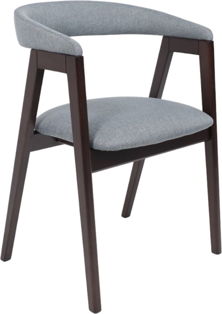 

Стул с подлокотниками Оримэкс Лондон (серая рогожка Kiton 06/темный бук)