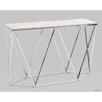 Консольный стол Stool Group Авалон 122x41 (серый мрамор/сталь серебро)
