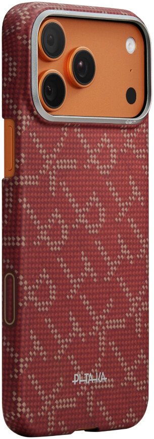 

Чехол для телефона Pitaka PTK Leaping для iPhone 17 Pro (Gold Red PitaTap)