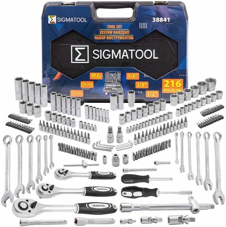 

Универсальный набор инструментов Sigmatool 38841 (216 предметов)