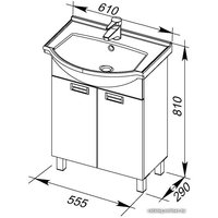  Aquanet Тумба под умывальник Адель 60 (белый)