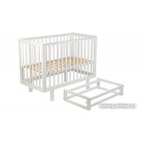 Классическая детская кроватка Polini Kids Simple 340 маятник (белый)