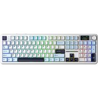 Клавиатура AULA F108 Pro (белый/голубой/черный, Leobog Reaper, без кириллицы)