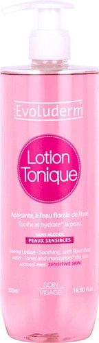  Evoluderm Тоник для лица Tonic Lotion Rose Water с розовой водой (500 мл)