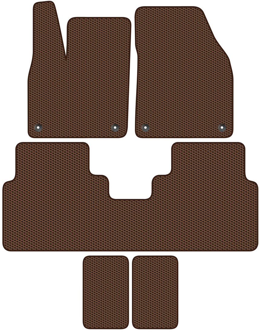 

Комплект ковриков для авто Alicosta Volkswagen ID 6 (6 месн) I (suv 6 мест / SUV) 2021 - Н.В. (коричневый, сота)