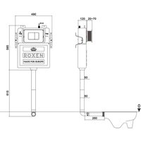 Унитаз приставной Roxen Antares в комплекте с инсталляцией Roxen Attach 5 в 1 968412 (кнопка: сатин)