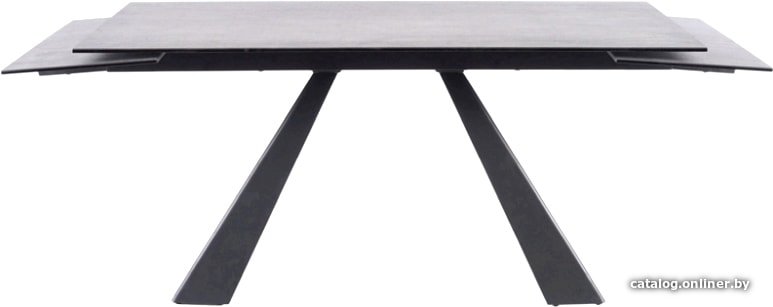 Кухонный стол Signal Salvadore Ceramic 160/240x90 (серый мрамор/черный матовый)