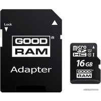 Карта памяти GOODRAM M1AA microSDHC M1AA-0160R12 16GB (с адаптером)