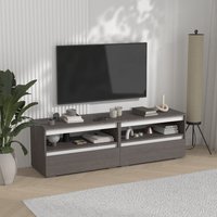 Тумба Кортекс-мебель Бари ТВ 160 2ш-2 (береза/береза/белый)