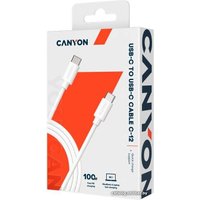 Кабель Canyon C-12 CNS-USBC12W USB Type-C - USB Type-C (2 м, белый)