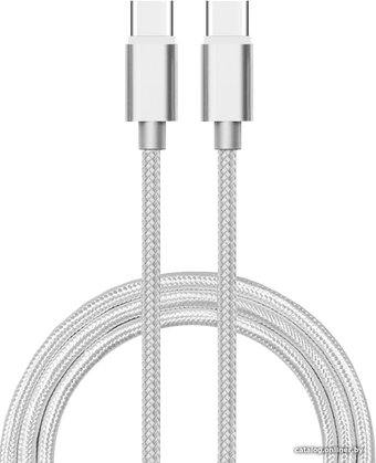 Кабель Atom USB Type-C - USB Type-C (1.8 м, серебристый)