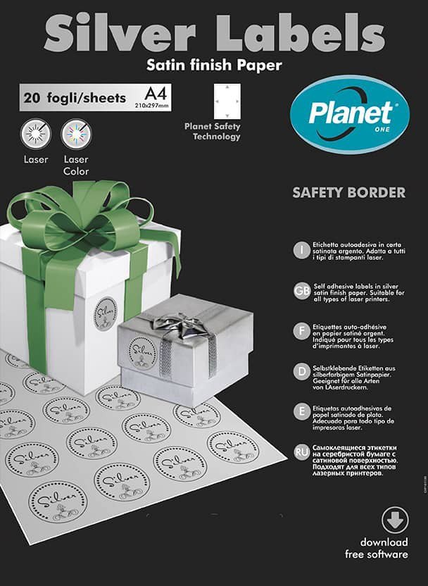 

Самоклеящаяся бумага Planet Utility Серебро А4 20 л 1 деление PL116495