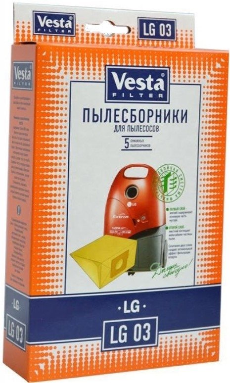 

Комплект одноразовых мешков Vesta Filter LG 03