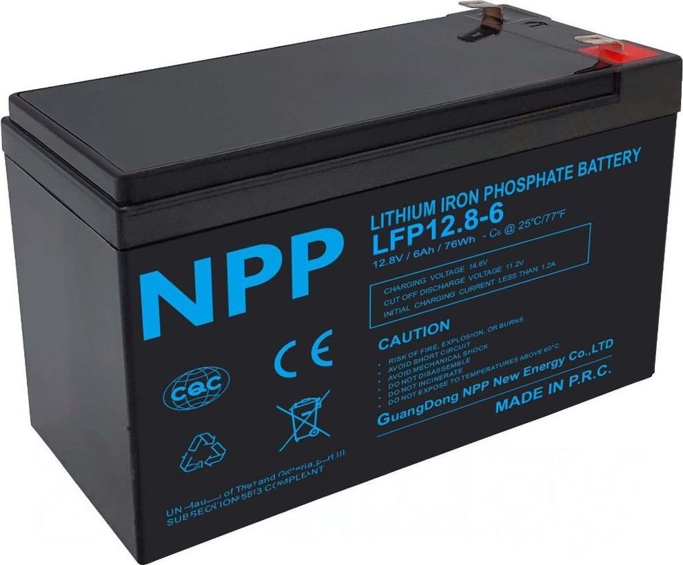 

Аккумулятор для ИБП NPP LFP12.8-6Ah 12.8V 6Ah