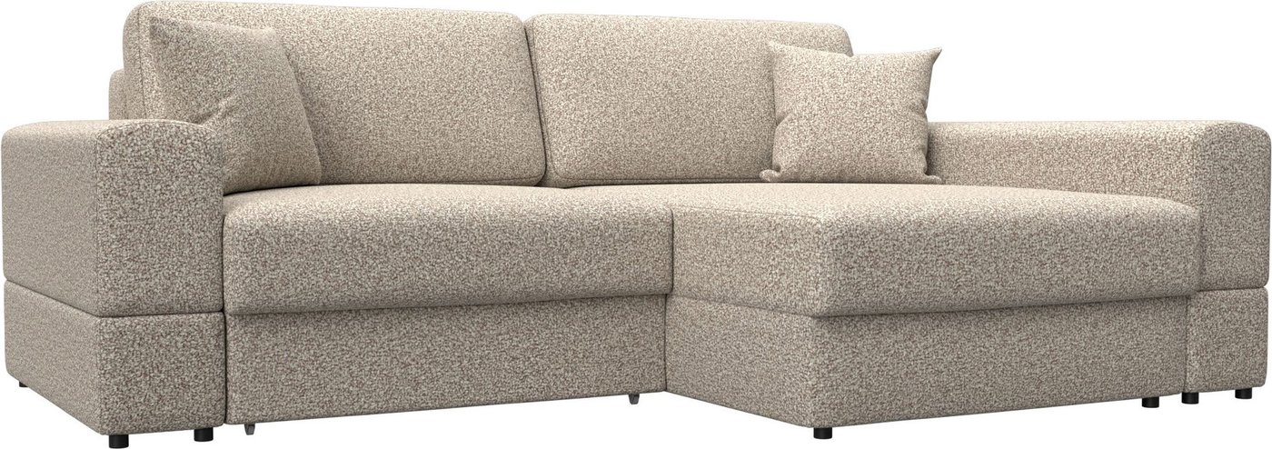 

Угловой диван Лига диванов Лига-055 НПБ универсальный 130233 (велюр Ness 04 бежевый)