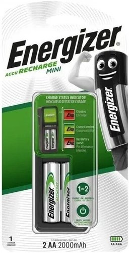 Аккумуляторы + зарядное Energizer Mini Charger + 2 аккумулятора АА