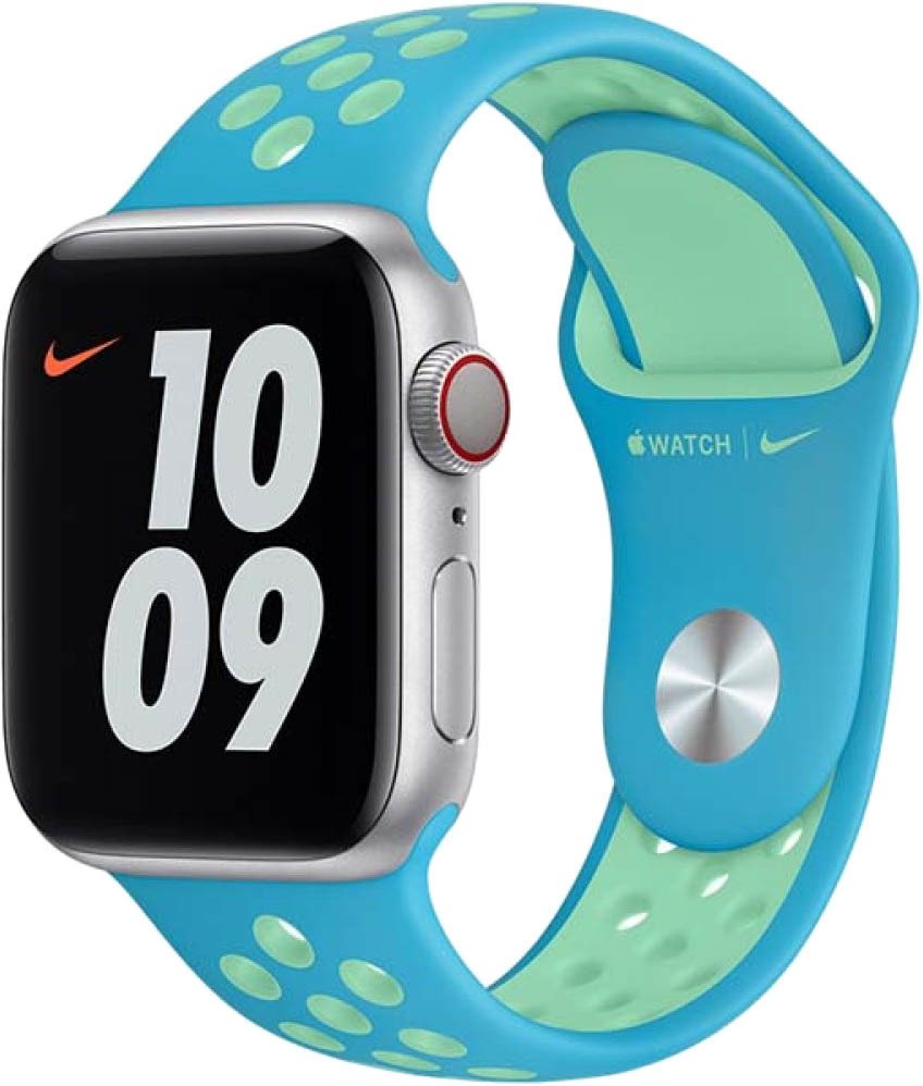 

Ремешок Apple Nike 40 мм (chlorine blue/green glow) MJ6H3