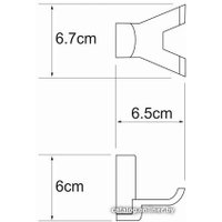 Крючок для ванны Wasserkraft Leine K-5023D
