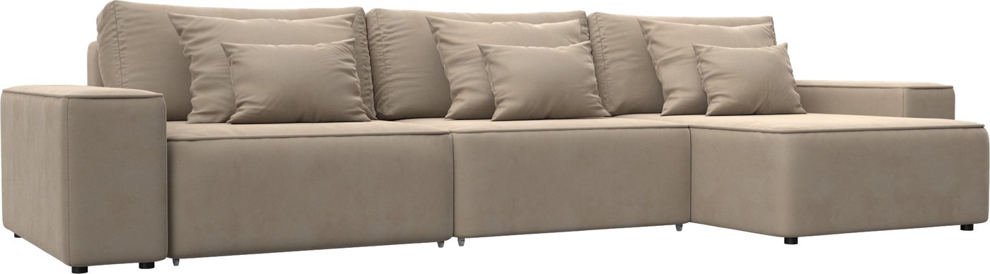 

Угловой диван Лига диванов Лига-074 универсальный 129860 (велюр Seven 729 бежевый)