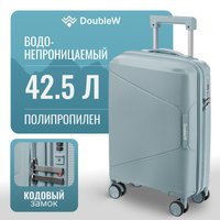 Чемодан-спиннер DoubleW Nexo (S, светло-голубой)