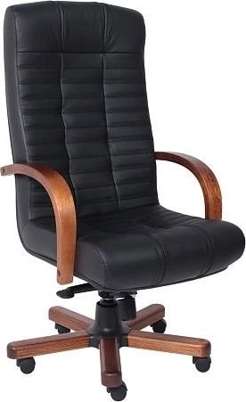 

Офисное кресло AksHome Атлант экстра (орех светлый, кожа черная)