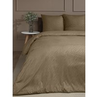 Евро комплект постельного белья Amore Mio Мако-сатин Тиснение Wild Микрофибра Евро 58500 (коричневый)